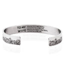 To My Wife, Missing You Is My Hobby Cuff Bracelet