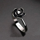BLACK DAHLIA FLOWER RING