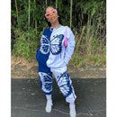 Vlinder Print Katoenen Tracksuit
