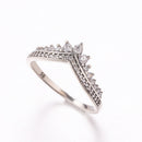 V-shaped Sterling silver ring