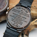 You Will Always Be My Son Engraved Wooden Watch