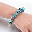 Blue Crystal Charm Bracelet