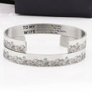 To My Wife, Missing You Is My Hobby Cuff Bracelet