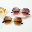 Rimless Rhinestone Sunglasses