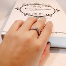 V-shaped Sterling silver ring