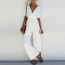 Wide Leg Boho Jumpsuit Romper