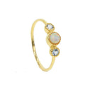 Moonstone Pearl Ring