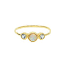 Moonstone Pearl Ring