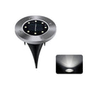 Solar powered LED disc lights