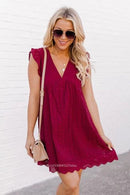 Dress with short ruffle sleeves 