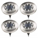 8 LED outdoor solar disc light 