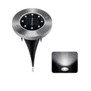 8 LED outdoor solar disc light 