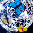 Solar-lit Mesh Butterfly Orb