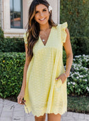 Dress with short ruffle sleeves 