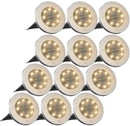 Solar powered LED disc lights