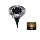 Solar powered LED disc lights