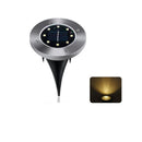 8 LED outdoor solar disc light 