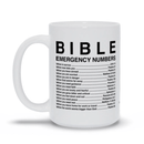 Bible Emergency Numbers Mug