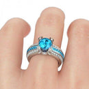 Silver Aquamarine (March) Birthstone Ring