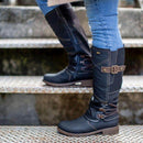 Vintage Leather Zip Boots