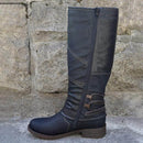 Vintage Leather Zip Boots
