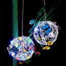 Solar-lit Mesh Butterfly Orb