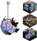 Solar-lit Mesh Butterfly Orb