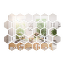 Hexagonal Sticky Mirror (12 Pieces)