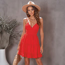 Women's V-neck Spaghetti Strap Dress 