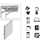 Foldable Wall Shelf Bracket (2 pieces) 