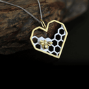 Honeycomb Heart Necklace