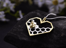 Honeycomb Heart Necklace