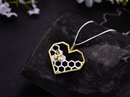 Honeycomb Heart Necklace