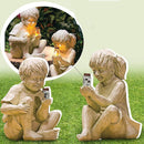 Kinderen met Zonnevlammetjes Tuinbeelden