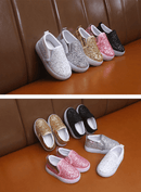 LED glitter kids sneakers