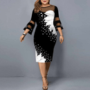 Plus Size Sunflower Print Casual Wear