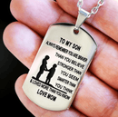 From Mom to Son - Stainless Steel Dog Tag Necklace