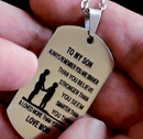 From Mom to Son - Stainless Steel Dog Tag Necklace
