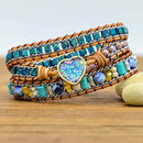 Opal Heart Wrap Bracelet