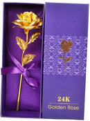 24K Foil Gold Plated Rose 