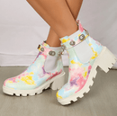 Tie Dye Ankle Boots