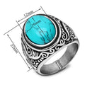 Men's Vintage Turquoise Stone Ring