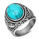 Men's Vintage Turquoise Stone Ring
