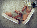 Open Toe Ankle Strap Wedges