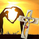 Entwined Hearts | Carved Wooden Cross