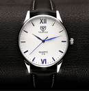Men's Leather Bracelet Wristwatch