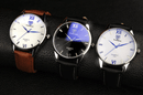 Men's Leather Bracelet Wristwatch